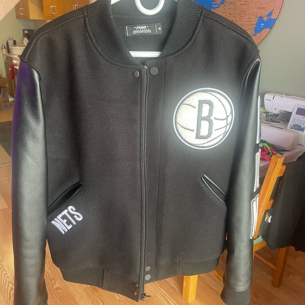 Brooklyn Nets Black Varsity Jacket